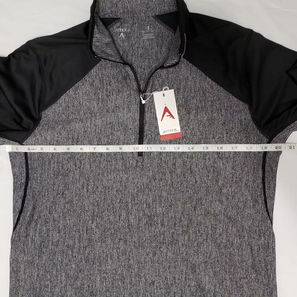 NEW Antigua Pullover Golf 1/4 Zip Black Heathered - Picture 6 of 7